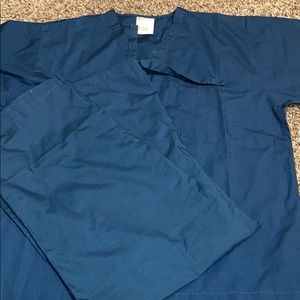 Allheart Basics Scrubs Top and Pants Caribbean